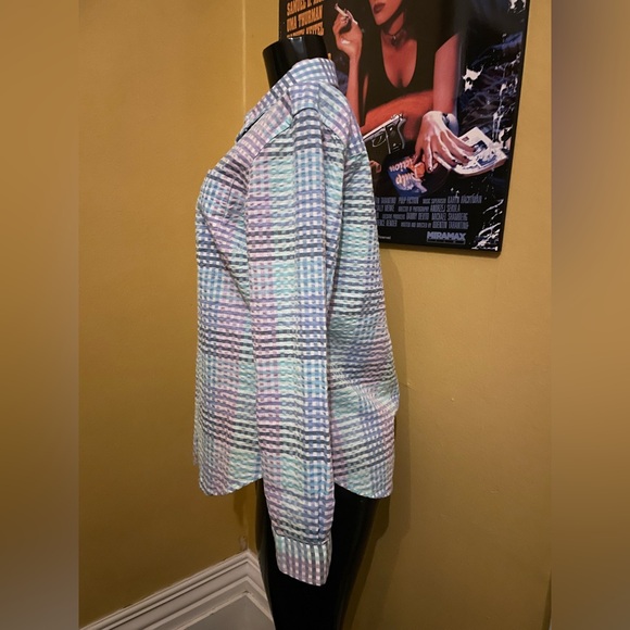 Women’s LL Bean Pastel Gingham Longsleeve ( Medium ) - Picture 2 of 5